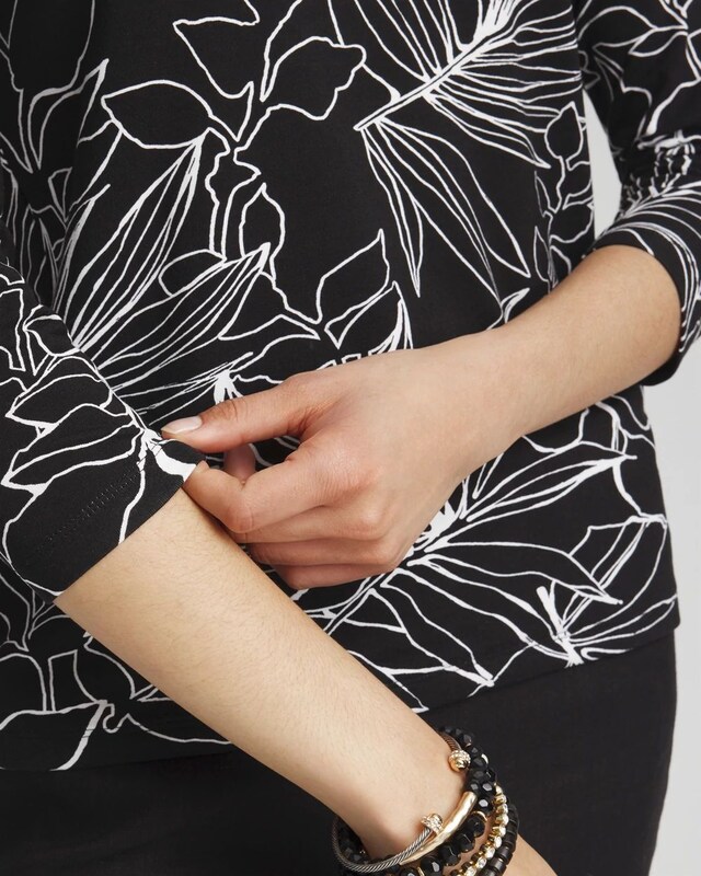 Touch of Cool Palms 3/4 Sleeve Tee - image 4